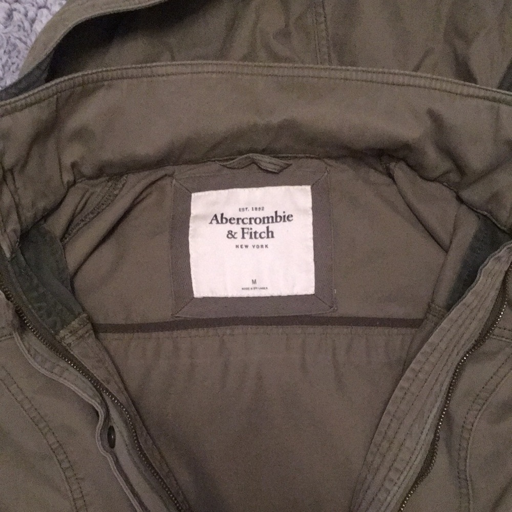 A&F green hooded utility jacket - Picture 3 of 7